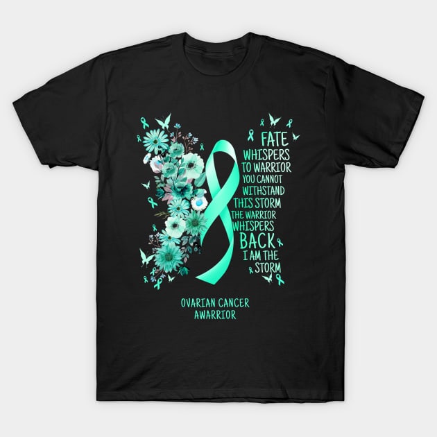 Ovarian Cancer Warrior I Am The Storm Ovarian Cancer Awareness T-Shirt by AKIFOJWsk